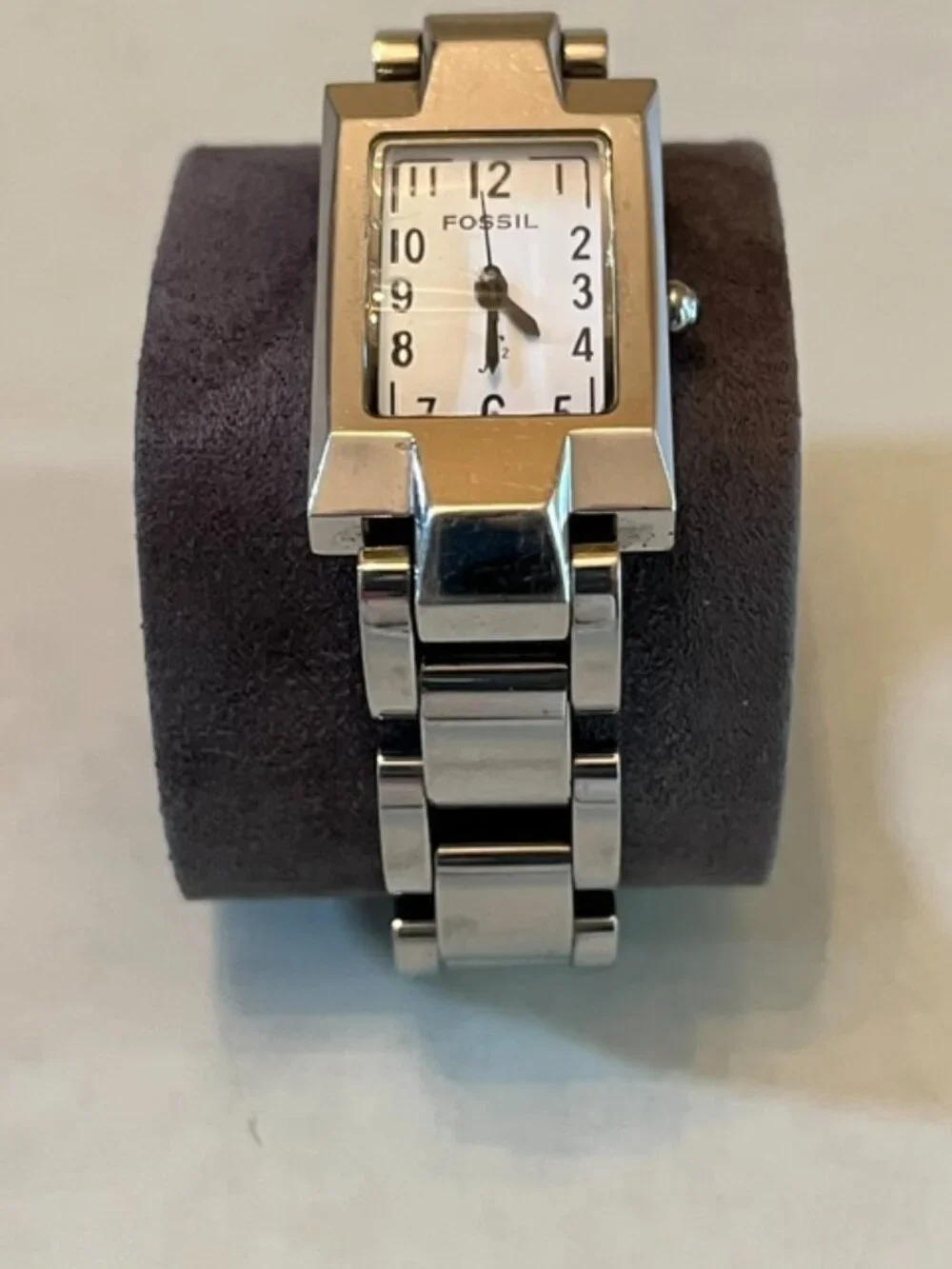 FOSSIL | F2 Vintage Silver-Tone Bracelet Watch Sporty Classic-EUC-NEW Battery